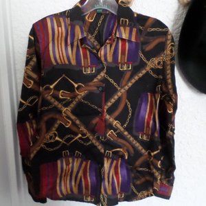 Ralph Lauren Equestrian Print Button Shirt PM